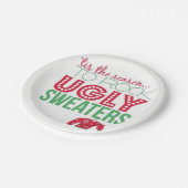 Ugly Sweater Thmed Party Borden Papieren Bordje (Gekanteld)