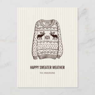 Ugly Sweater Weather Holiday Essentials Briefkaart