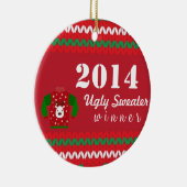 Ugly Sweater Winner Keramisch Ornament (Rechts)