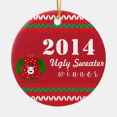 Ugly Sweater Winner Keramisch Ornament (Voorkant)