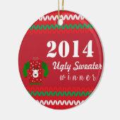 Ugly Sweater Winner Keramisch Ornament (Links)