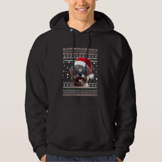 Ugly Sweater X-mas Santa Bernese Mountain Dog Chri