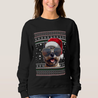 Ugly Sweater X-mas Santa Bernese Mountain Dog Chri