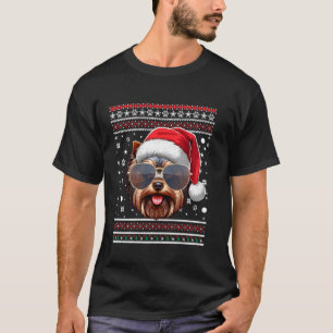Ugly Sweater X-mas Santa Yorkshire Terriër Hond Ch T-shirt