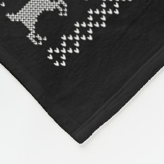 Ugly Sweater Xmas Lights Santa Hammerhead Shark Ch Fleece Deken (Hoek)