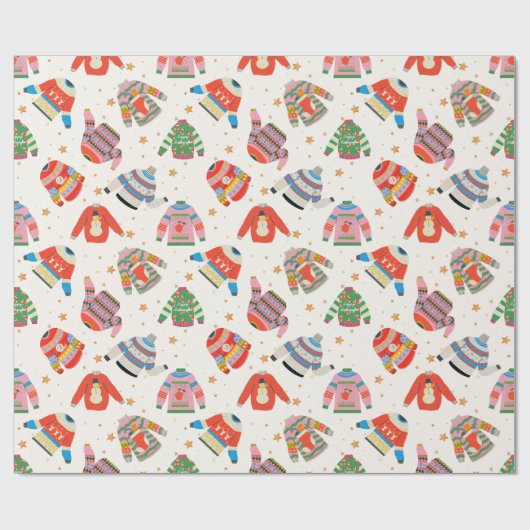 Ugly Sweaters Vakantie Inpakpapier (Vlak)