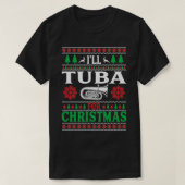 Ugly Tuba Marching Band Kerstmis Apparel T-shirt (Design voorkant)