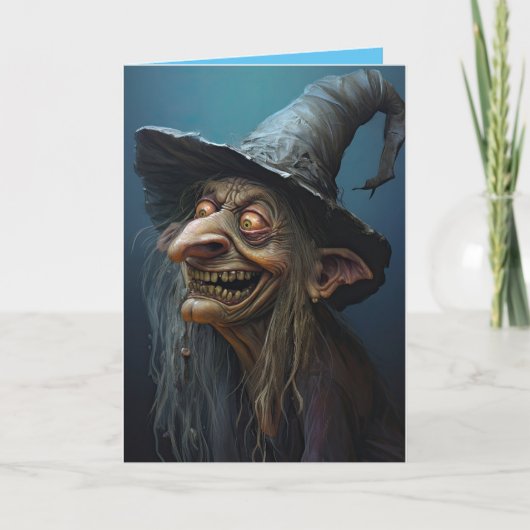 Ugly Witch Feestdagen Kaart (Voorkant)