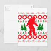 Ugly Xmas Bigfoot Feestdagenkaart (Voorkant / Achterkant)