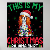 Ugly Xmas Cavalier King Charles Spaniel Dog Christ Poster (Voorkant)