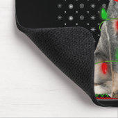 Ugly Xmas Dog Lights Santa Hat Blue Heeler Dog Chr Muismat (Hoek)