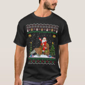 Ugly Xmas Gift Santa Riding Platypus Kerstmis T-shirt (Voorkant)