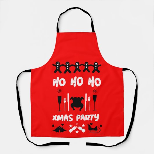 Ugly xmas kantoor party schort (Voorkant)