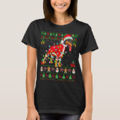 Ugly Xmas Lights Santa Doberman Dog Kerstmis T-shirt (Voorkant)