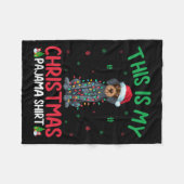 Ugly Xmas Santa Duitse Wirehaired Pointer Dog Chri Fleece Deken (Voorkant (Horizontaal))