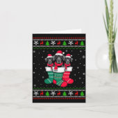 Ugly Xmas Sweater Great Dane Dog In Christmas Sock Kaart (Voorkant)