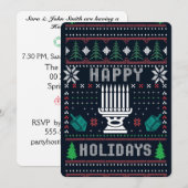 Ugly Xmas Sweater Prettige feestdagen Dreidels Kaart (Voorkant / Achterkant)