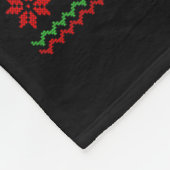 Ugly Xmas Sweater Style Fire Truck Firefighter Chr Fleece Deken (Hoek)