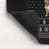 Ugly Xmas Sweater Style Frenchie Dog Reindeer Chri Muismat (Hoek)