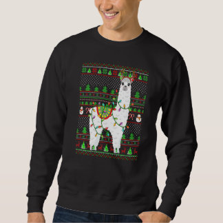 Ugly Xmas Sweater Style Lighting Alpaca Christmas 