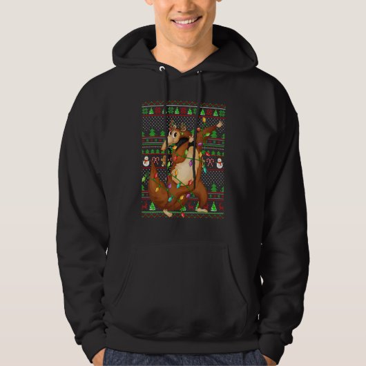 Ugly Xmas Sweater Style Lighting Anteater Christma (Voorkant)