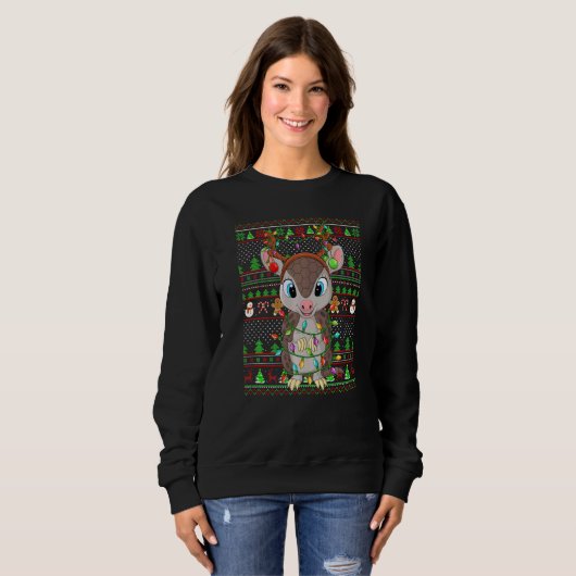 Ugly Xmas Sweater Style Lighting Armadillo Christm (Voorkant volledig)