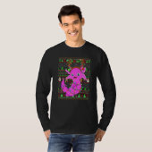 Ugly Xmas Sweater Style Lighting Axolotl Christmas T-shirt (Voorkant volledig)