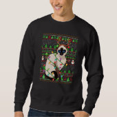 Ugly Xmas Sweater Style Lighting Balinese Cat Chri (Voorkant)