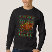Ugly Xmas Sweater Style Lighting Bison Christmas (Voorkant)