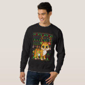 Ugly Xmas Sweater Style Lighting Bobcat Christmas (Voorkant volledig)