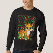Ugly Xmas Sweater Style Lighting Bobcat Christmas (Voorkant)