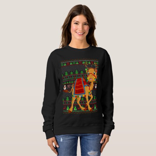 Ugly Xmas Sweater Style Lighting Camel Christmas (Voorkant volledig)