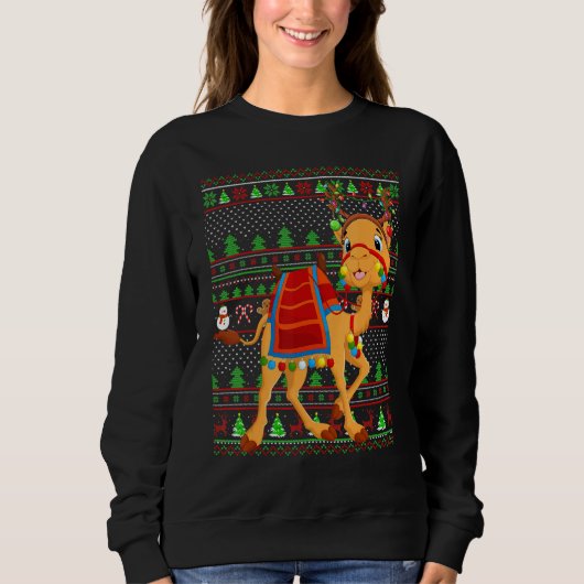 Ugly Xmas Sweater Style Lighting Camel Christmas (Voorkant)