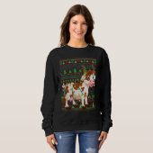 Ugly Xmas Sweater Style Lighting Cattle Christmas (Voorkant volledig)