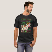 Ugly Xmas Sweater Style Lighting Cattle Christmas  T-shirt (Voorkant volledig)