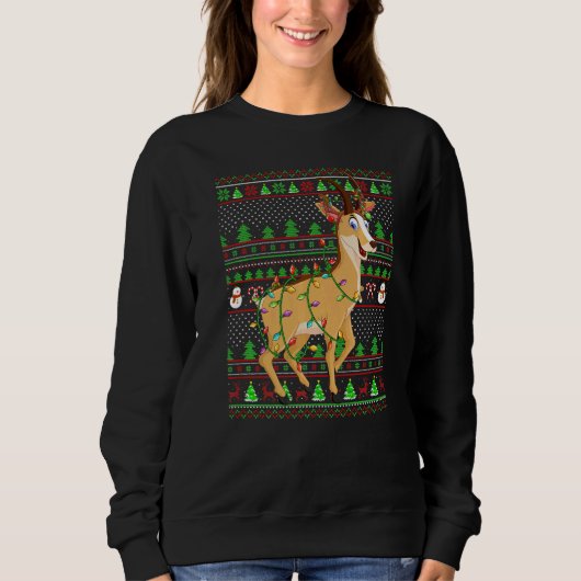 Ugly Xmas Sweater Style Lighting Chamois Christmas (Voorkant)