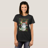 Ugly Xmas Sweater Style Lighting Chinchilla Christ T-shirt (Voorkant volledig)