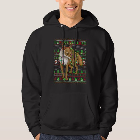 Ugly Xmas Sweater Style Lighting Coyote Christmas (Voorkant)