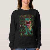 Ugly Xmas Sweater Style Lighting Dinosaur Christma (Voorkant)