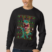Ugly Xmas Sweater Style Lighting Dinosaur Christma (Voorkant)