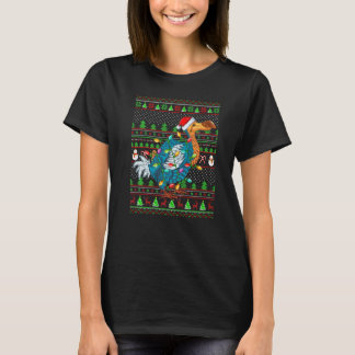 Ugly Xmas Sweater Style Lighting Dodo Bird Christm T-shirt