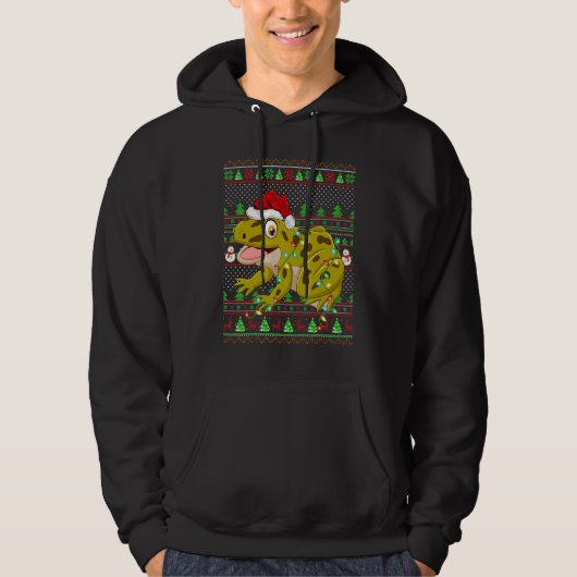 Ugly Xmas Sweater Style Lighting Frog Christmas (Voorkant)