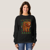 Ugly Xmas Sweater Style Lighting Grizzly Bear Chri (Voorkant volledig)