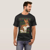Ugly Xmas Sweater Style Lighting Rabbit Christmas T-shirt (Voorkant volledig)