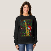 Ugly Xmas Sweater Style Lighting Saxophone Christm (Voorkant volledig)