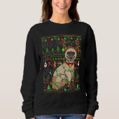 Ugly Xmas Sweater Style Lighting Siamese Cat Chris (Voorkant)