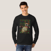 Ugly Xmas Sweater Style Lighting Siamese Cat Chris T-shirt (Voorkant volledig)