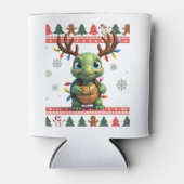 Ugly Xmas Sweater Style Lighting Turtle Christmas Blikjeskoeler (Voorkant)