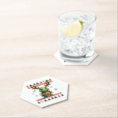 Ugly Xmas Sweater Style Lighting Turtle Christmas  Kartonnen Onderzetters (Insitu)