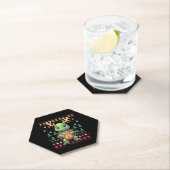 Ugly Xmas Sweater Style Lighting Turtle Christmas Kartonnen Onderzetters (Insitu)